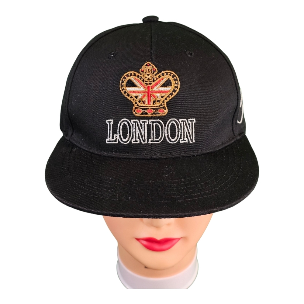 London Black Baseball Cap Adjustable King Ice Snapback Hat Pure‎ Luxury Apparel